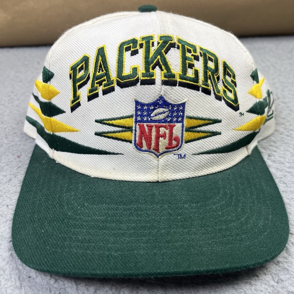 Vintage NFL Green Bay Packers Diamond Cut Logo Athletic Snapback Hat
